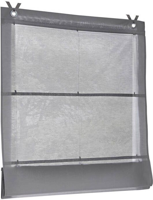 Kutti Vouwgordijn Kessy Bessy halftransparant katoen polyester op te hangen met haken (1 stuk) - Foto 8