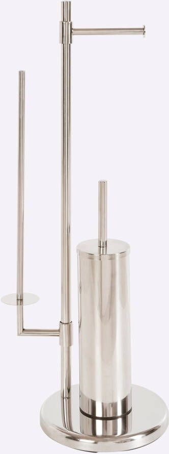 Wenko Toiletset Universalo geïntegreerde toiletrolhouder en toiletborstelhouder