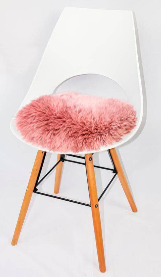 Heitmann Felle Stoelkussen Lamsvacht ronde zitkussen Ø 45 cm echt lamsvacht wasbaar ook als 2- of 4-delige set (1 stuk) - Foto 4