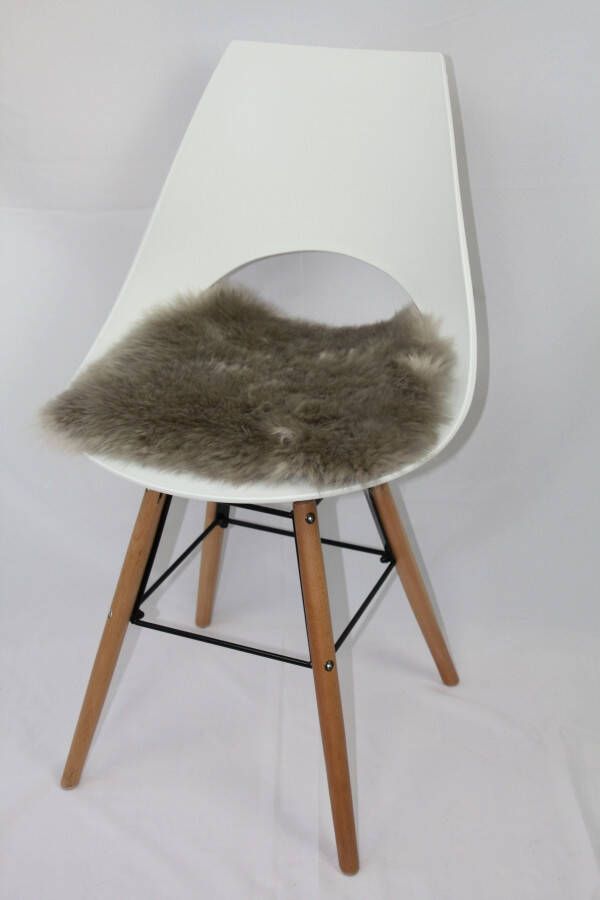 Heitmann Felle Stoelkussen Lamsvacht vierkante zitkussen 44x44 cm echt lamsvacht wasbaar ook als 2- of 4-delige set (1 stuk) - Foto 4