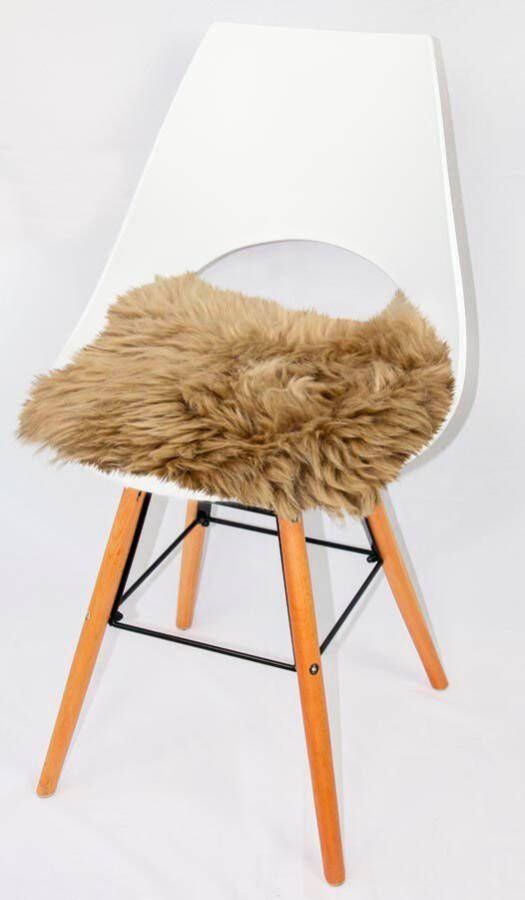 Heitmann Felle Stoelkussen Lamsvacht vierkante zitkussen 44x44 cm echt lamsvacht wasbaar ook als 2- of 4-delige set (1 stuk) - Foto 4