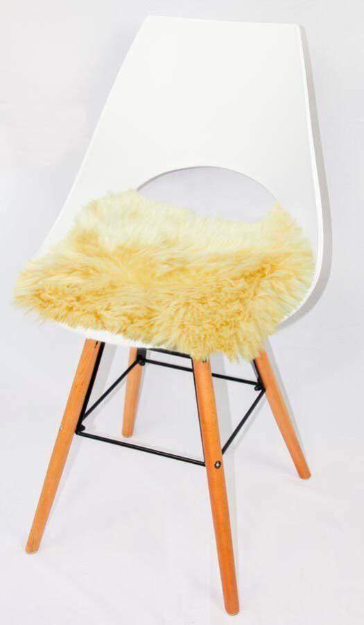 Heitmann Felle Stoelkussen Lamsvacht vierkante zitkussen 44x44 cm echt lamsvacht wasbaar ook als 2- of 4-delige set (1 stuk) - Foto 4