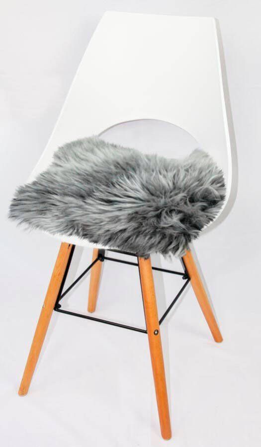 Heitmann Felle Stoelkussen Lamsvacht vierkante zitkussen 44x44 cm echt lamsvacht wasbaar ook als 2- of 4-delige set (1 stuk) - Foto 3