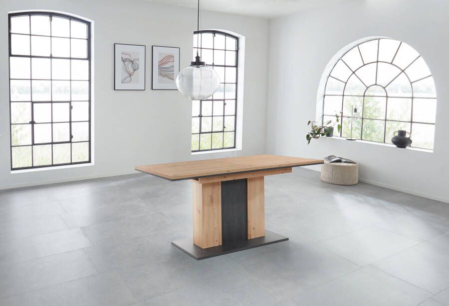 Hela EMOB Eettafel Atnalta 160 210x90 cm-artisan gebrand hout Kantoortafels Bruin Spaanplaat Kantoortafels Op voorraad - Foto 11