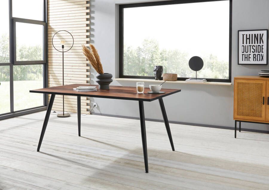 Hela EMOB Eettafel Sinba 160x90 cm-Oldwood Keukentafels Bruin Metaal; Spaanplaat Keukentafels Op voorraad - Foto 14