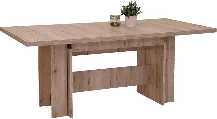 Hela EMOB Eettafel Lianna 160 320x90 cm-zandkleurige eik Kantoortafels Bruin Spaanplaat Kantoortafels Op voorraad - Foto 5