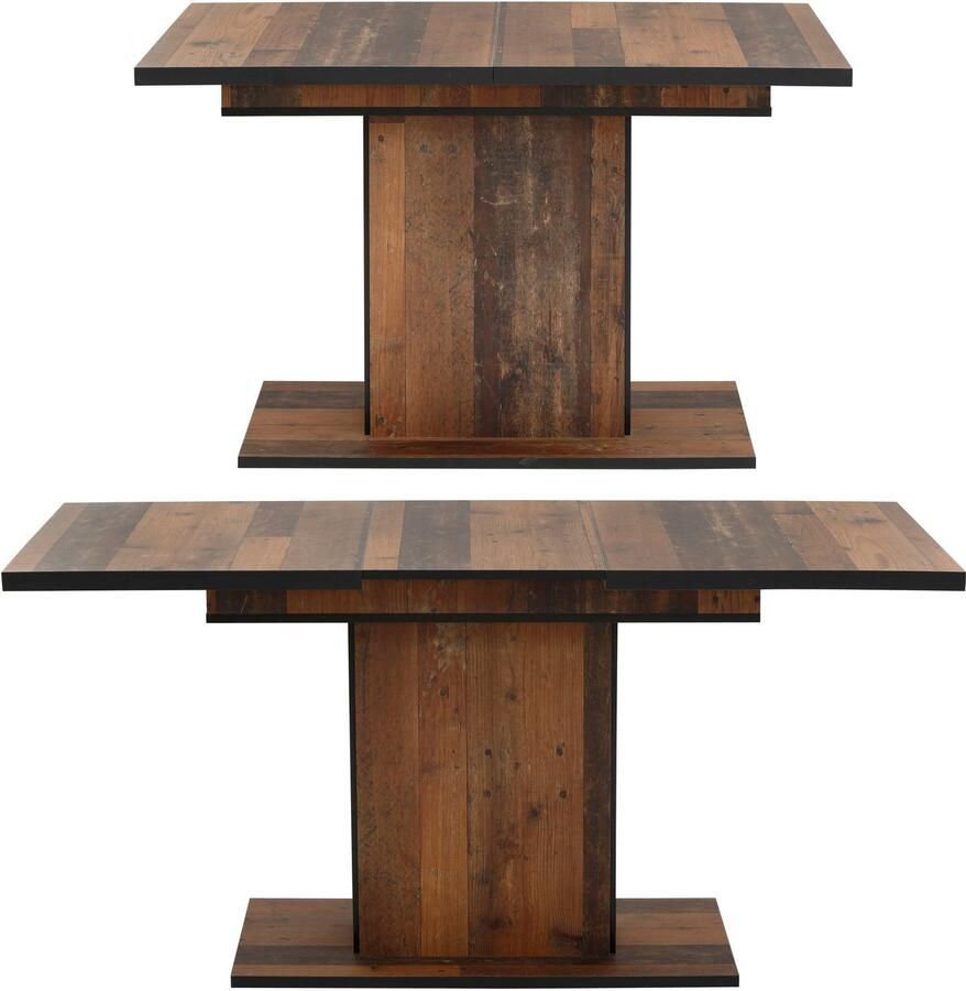 HELA Eethoek Ariana eettafel met 6 stoelen uitschuifbare keukentafel 7-delige set tafel (120-160cm) 6 stoelen met hoge belastbaarheid (set 7-delig)