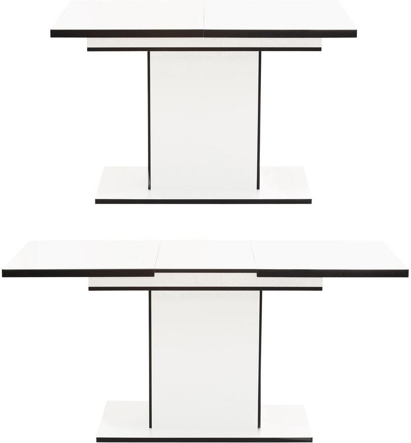 HELA Eethoek Ariana eettafel met 6 stoelen uitschuifbare keukentafel 7-delige set tafel (120-160cm) 6 stoelen met hoge belastbaarheid (set 7-delig)