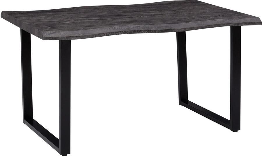 HELA Eethoek GISELLE Eetkamer Eetgroep Zitgroep TOPSELLER! Eettafel U-frame metaal tafelblad met boomrand OTTOs Choice (set 5-delig) - Foto 2