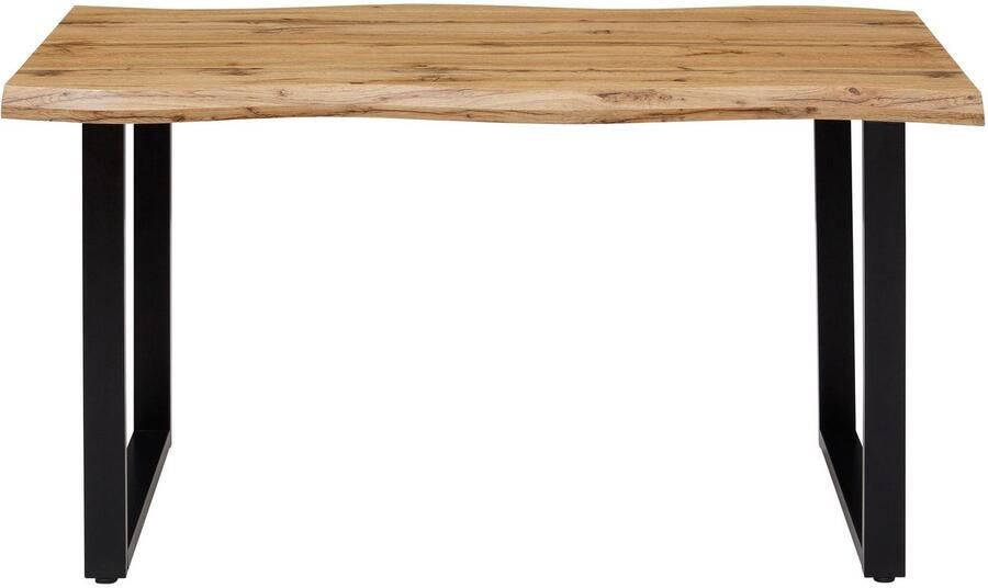 HELA Eethoek GISELLE Eetkamer Eetgroep Zitgroep TOPSELLER! Eettafel U-frame metaal tafelblad met boomrand OTTOs Choice (set 5-delig) - Foto 3