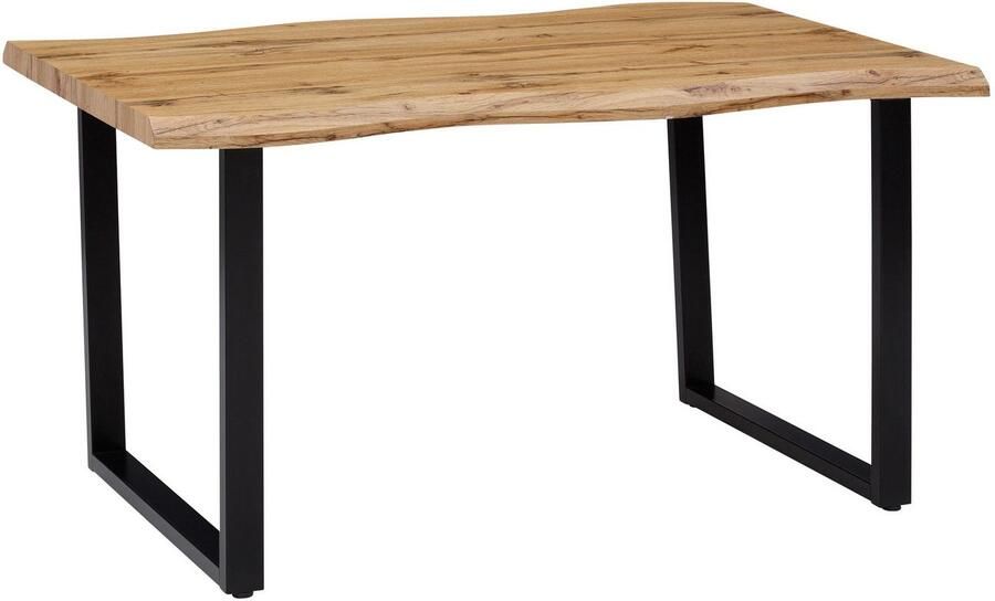 HELA Eethoek GISELLE Eetkamer Eetgroep Zitgroep TOPSELLER! Eettafel U-frame metaal tafelblad met boomrand OTTOs Choice (set 5-delig) - Foto 2