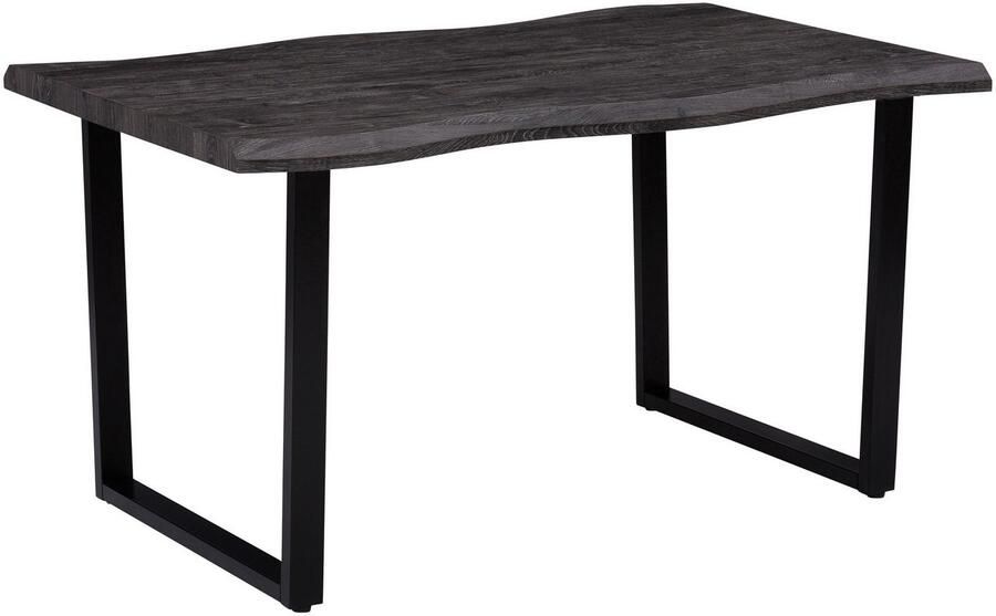 HELA Eethoek GISELLE Eetkamer Eetgroep Zitgroep TOPSELLER! Eettafel U-frame metaal tafelblad met boomrand OTTOs Choice (set 5-delig) - Foto 2