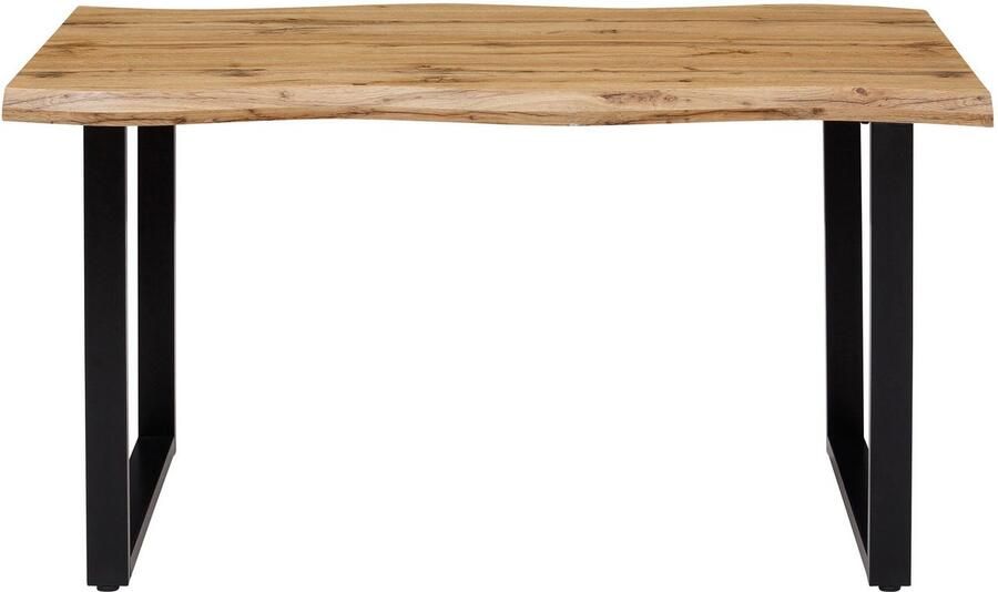 HELA Eethoek GISELLE Eetkamer Eetgroep Zitgroep TOPSELLER! Eettafel U-frame metaal tafelblad met boomrand OTTOs Choice (set 5-delig) - Foto 4