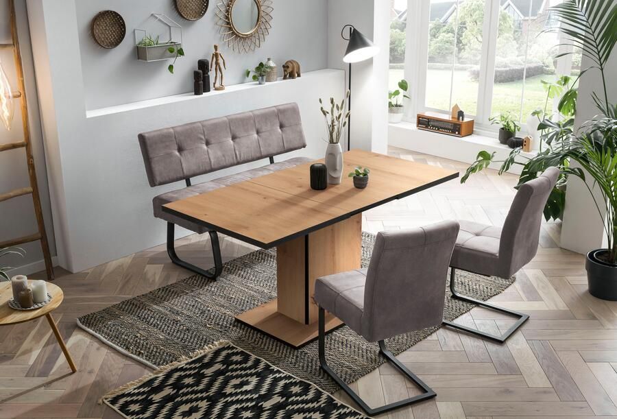 HELA Eethoek Luise I G (bank stoelen tafel) Comfortstoel met veren bestseller tafelgroep eetkamer (set 4-delig) - Foto 12