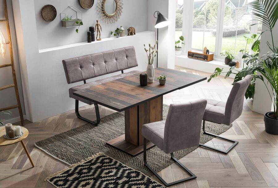HELA Eethoek Luise I G (bank stoelen tafel) Comfortstoel met veren bestseller tafelgroep eetkamer (set 4-delig) - Foto 11