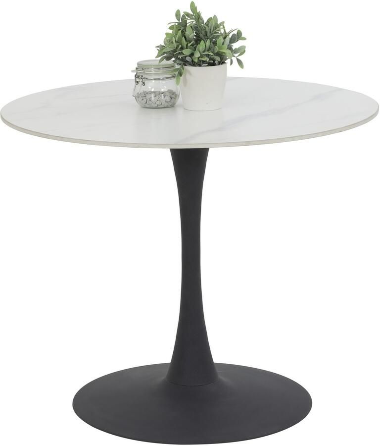 HELA Eethoek MOSEL Tafel 90x75 cm ronde plaat gesinterde steen armleuningsstoel (3-delig) - Foto 2
