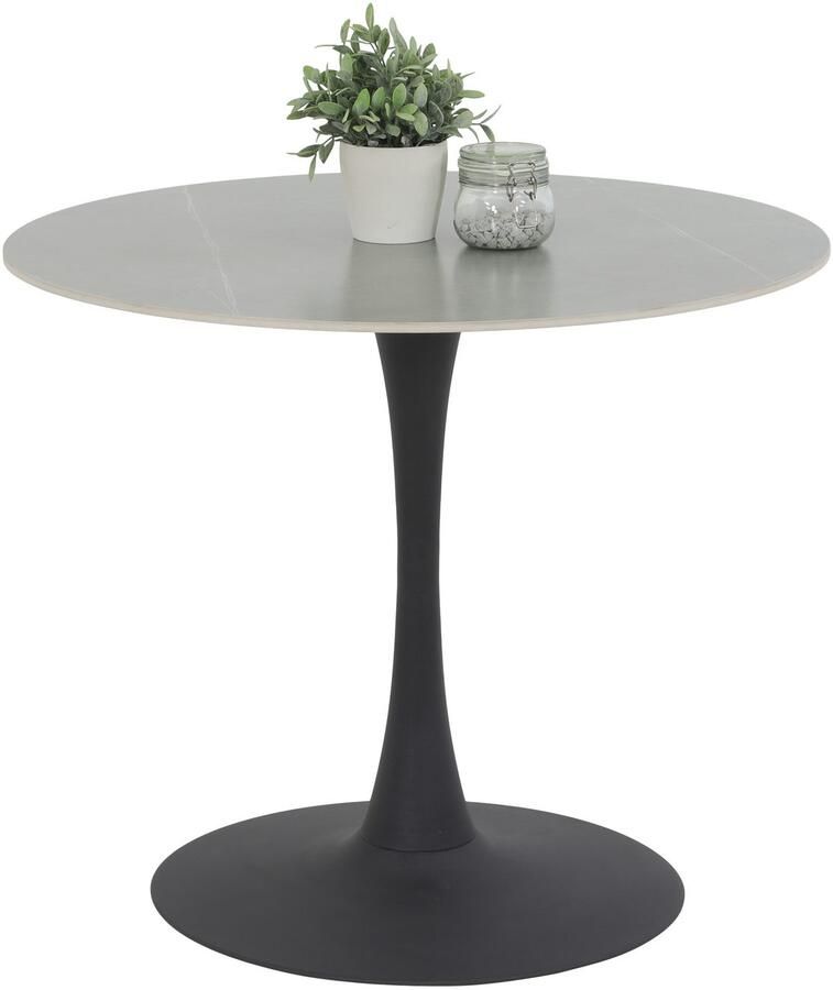 HELA Eethoek MOSEL Tafel 90x75 cm ronde plaat gesinterde steen armleuningsstoel (3-delig) - Foto 2