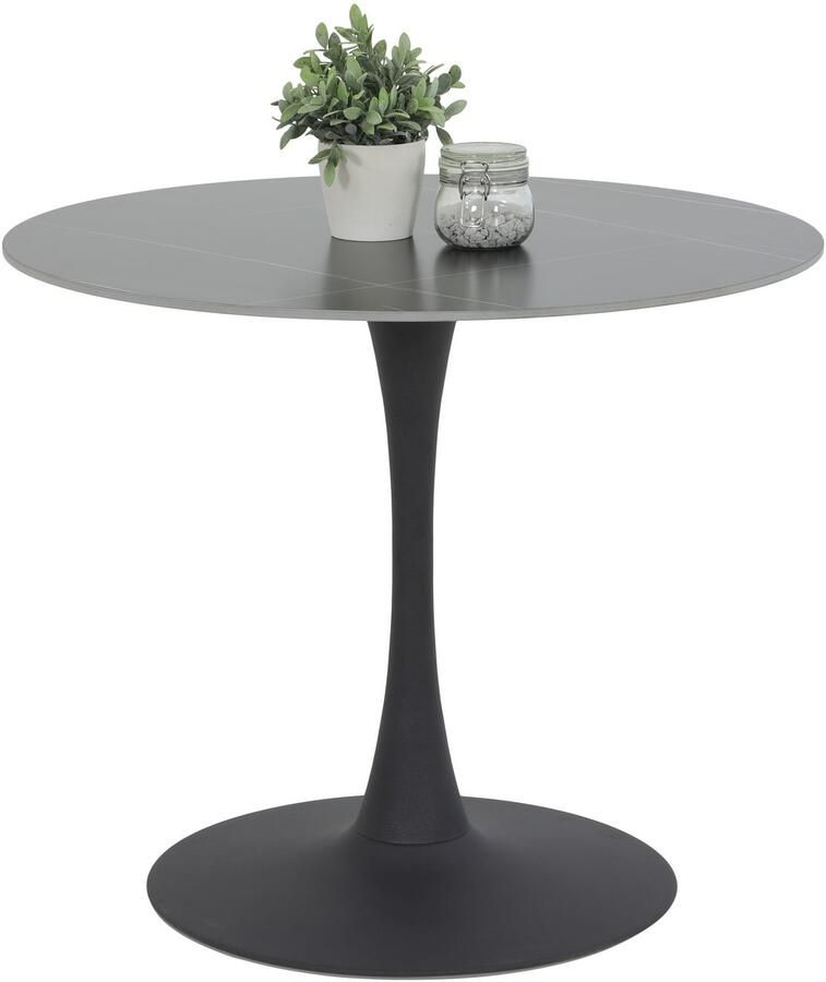 HELA Eethoek MOSEL Tafel 90x75 cm ronde plaat gesinterde steen armleuningsstoel (3-delig) - Foto 2