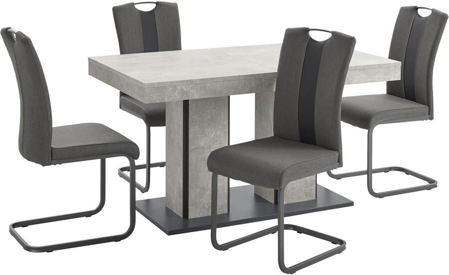 HELA Eethoek Rosé bestaand uit een tafel 140-180 cm en 4 stoelen (set 5-delig) - Foto 4