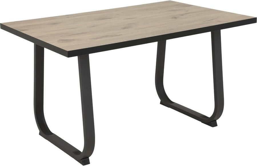 HELA Eethoek RUHR Kufentafel 140x90 cm schommelstoel en bank met verenmand comfortzit (4-delig) - Foto 6