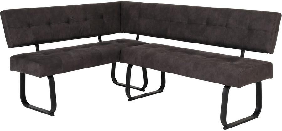 HELA Eethoek RUHR Kufentafel 140x90 cm schommelstoel en bank met verenmand comfortzit (4-delig) - Foto 7