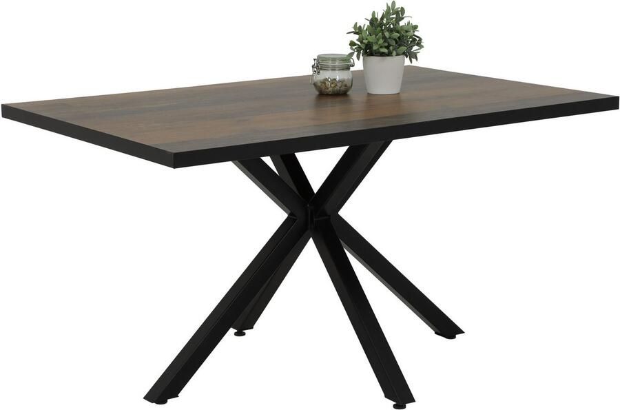 HELA Eethoek Spree Eettafel 140x90 cm met dikke rand microvezel bekleding(4-delig) - Foto 2