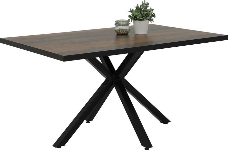 HELA Eethoek Spree Eettafel 140x90 cm met dikke rand microvezel bekleding(4-delig) - Foto 2