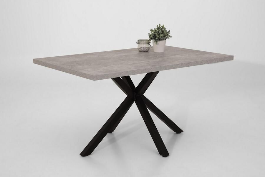 HELA Eethoek Spree Eettafel 140x90 cm met dikke rand microvezel bekleding(4-delig) - Foto 2