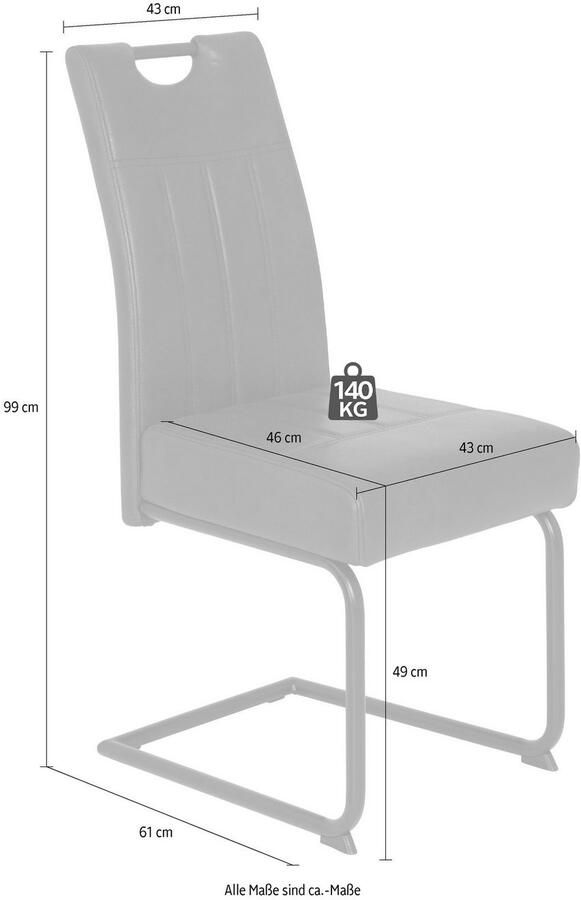 HELA Eetkamerstoel Betty 2 of 4 stuks met binnenvering bekleding (set) - Foto 2