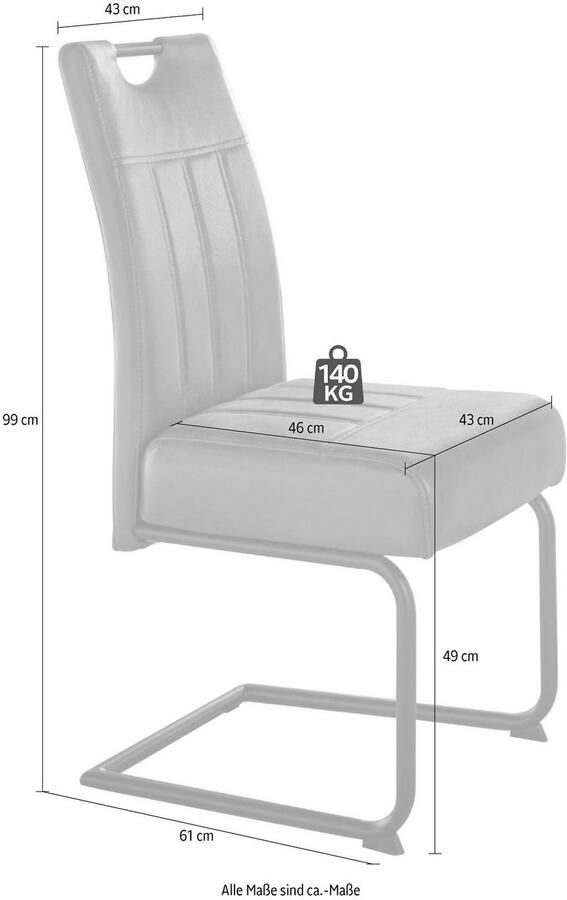 HELA Eetkamerstoel Betty 2 of 4 stuks met binnenvering bekleding (set) - Foto 2