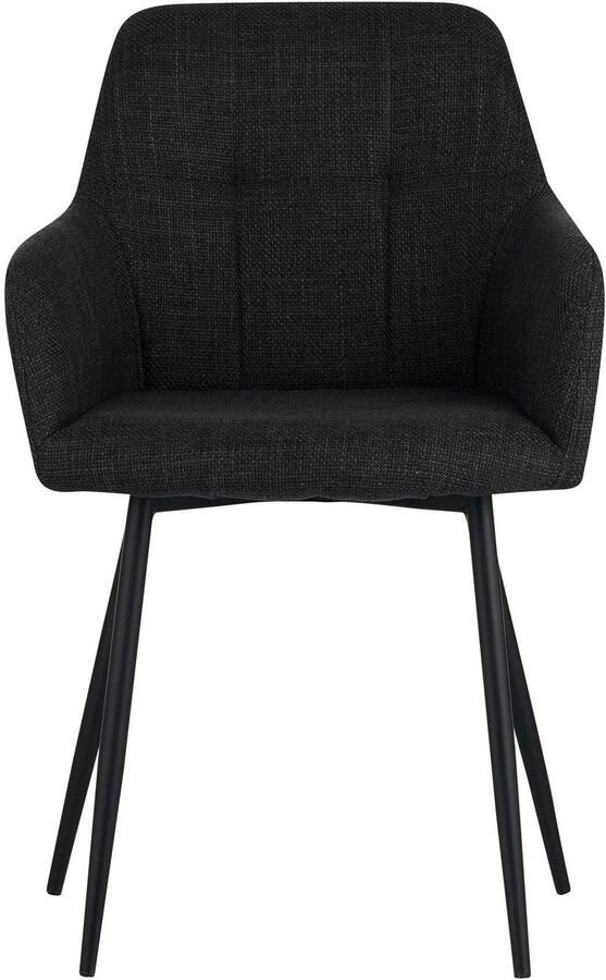 HELA Eetkamerstoel Hanna Schaalstoel armleuningstoel bekleding geweven stof (set 2 stuks) - Foto 12