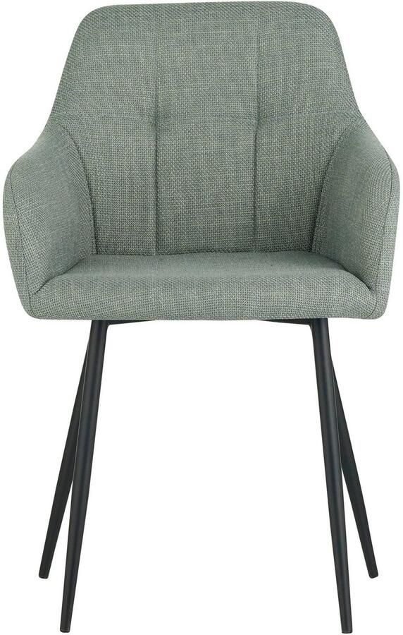 HELA Eetkamerstoel Hanna Schaalstoel armleuningstoel bekleding geweven stof (set 2 stuks) - Foto 8