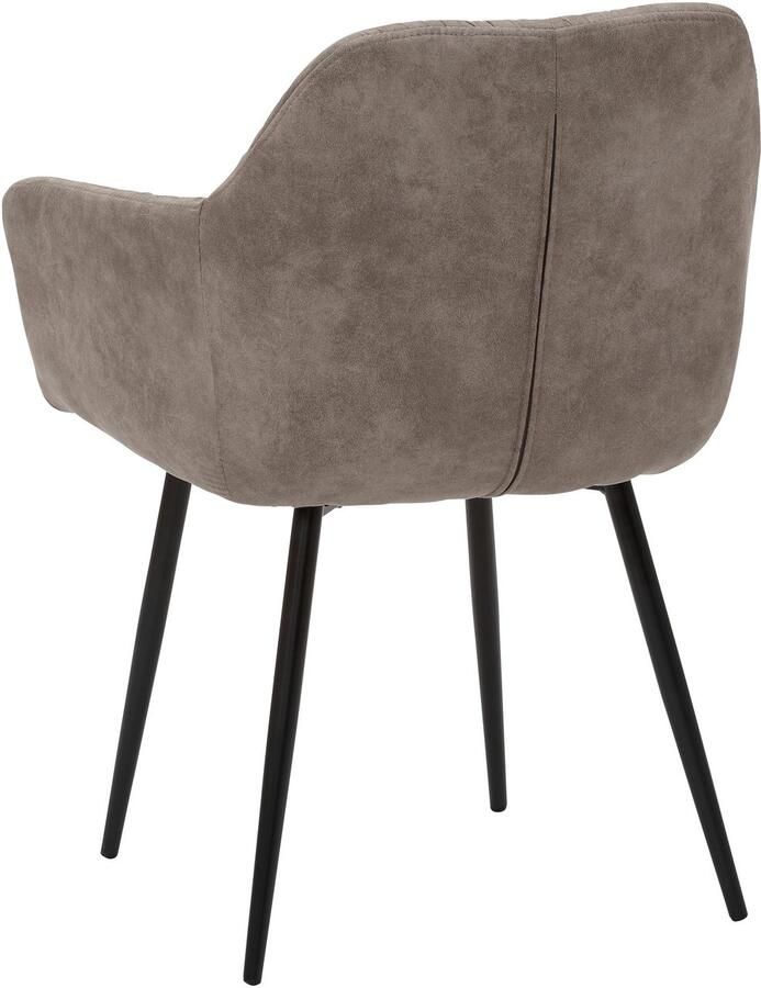 HELA Eetkamerstoel Kira schaalstoel Boho bestseller Stoel met armleuningen fluweel of microvezel bekleding (set) - Foto 7