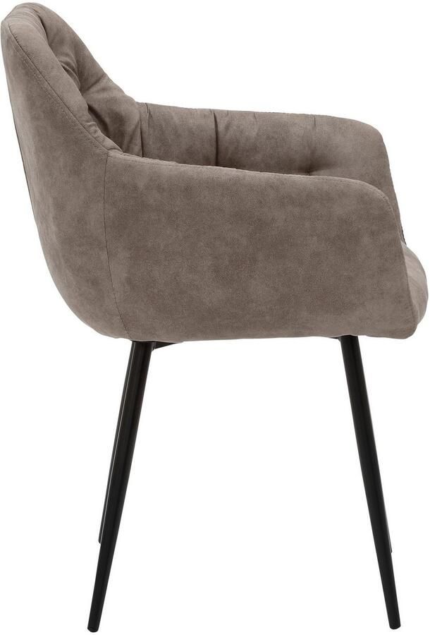 HELA Eetkamerstoel Kira schaalstoel Boho bestseller Stoel met armleuningen fluweel of microvezel bekleding (set) - Foto 4