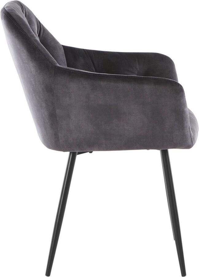 HELA Eetkamerstoel Kira schaalstoel Boho bestseller Stoel met armleuningen fluweel of microvezel bekleding (set) - Foto 19