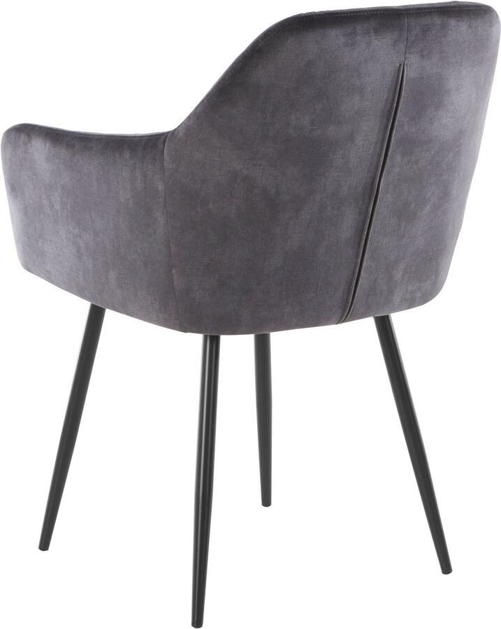 HELA Eetkamerstoel Kira schaalstoel Boho bestseller Stoel met armleuningen fluweel of microvezel bekleding (set) - Foto 13