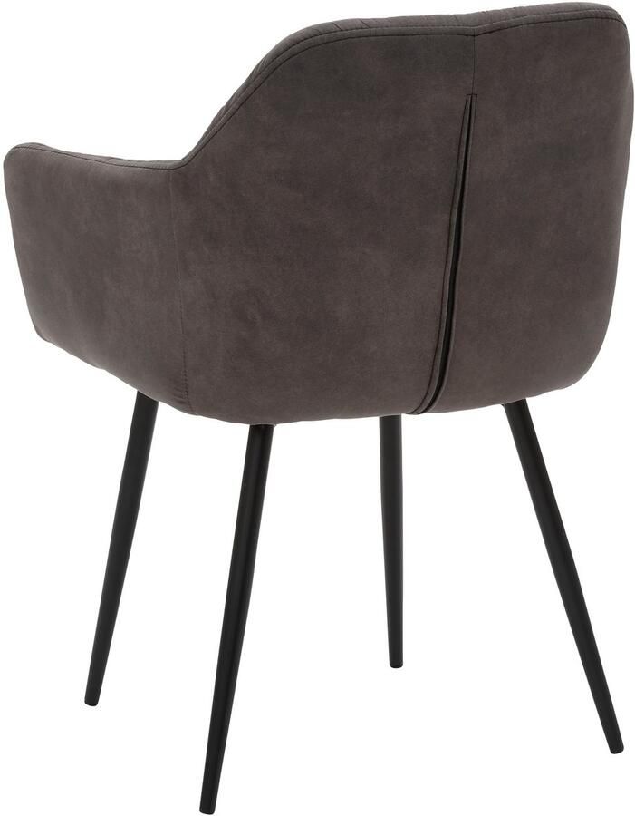 HELA Eetkamerstoel Kira schaalstoel Boho bestseller Stoel met armleuningen fluweel of microvezel bekleding (set) - Foto 6