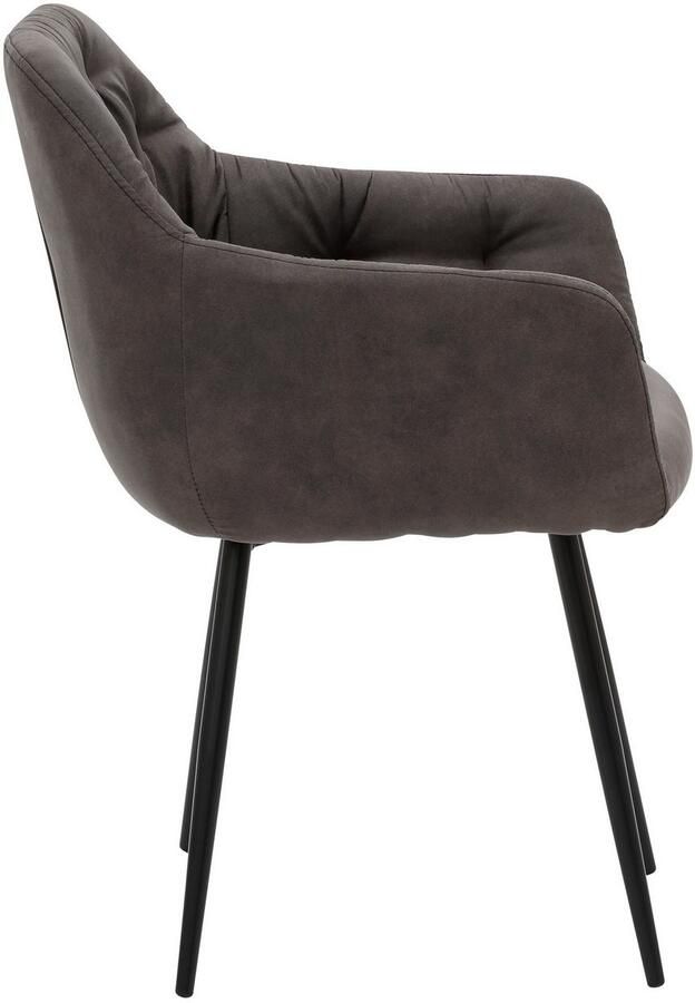 HELA Eetkamerstoel Kira schaalstoel Boho bestseller Stoel met armleuningen fluweel of microvezel bekleding (set) - Foto 2
