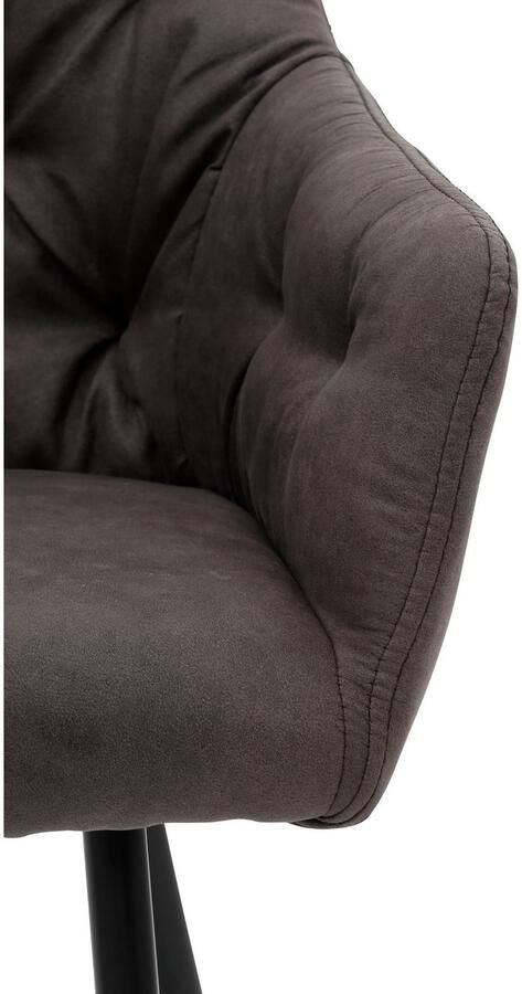 HELA Eetkamerstoel Kira schaalstoel Boho bestseller Stoel met armleuningen fluweel of microvezel bekleding (set) - Foto 5