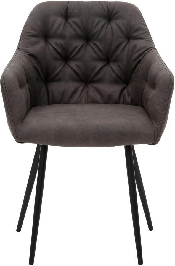 HELA Eetkamerstoel Kira schaalstoel Boho bestseller Stoel met armleuningen fluweel of microvezel bekleding (set) - Foto 3