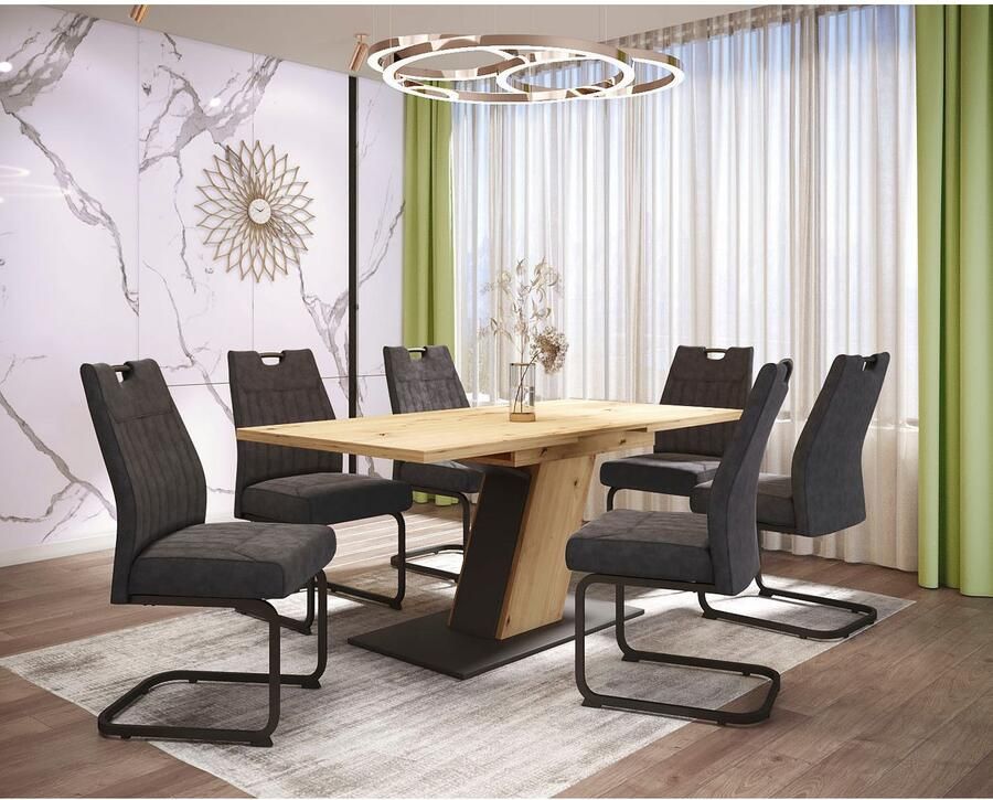 HELA Eetkamerstoel KLAUDIA schommelstoel Comfortzitting met binnenvering (set) - Foto 6