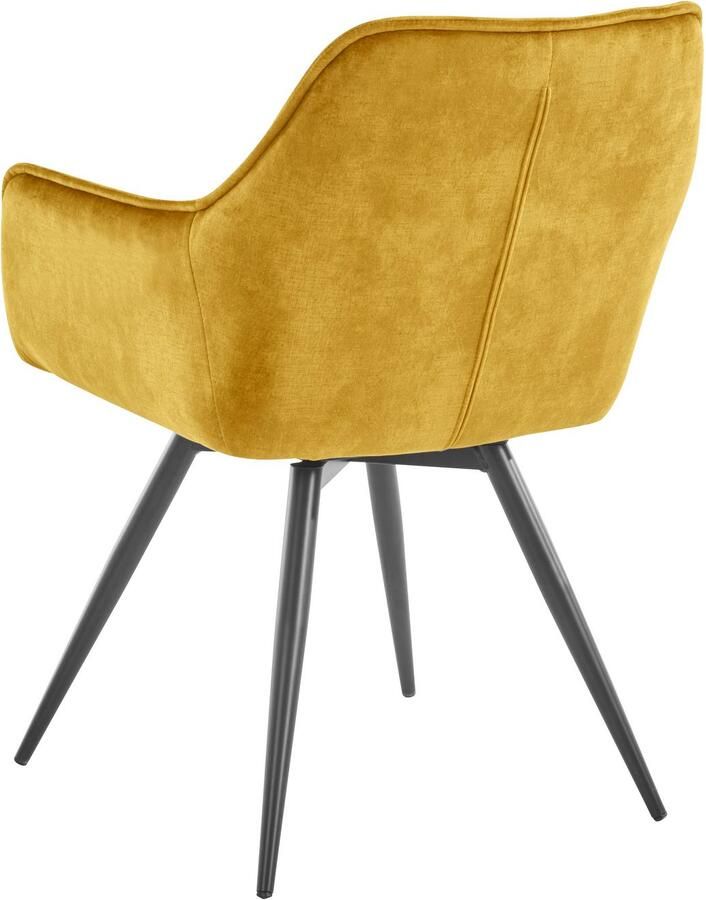 HELA Eetkamerstoel Mara Draaistoel teddy bekleding geweven stof of velvet (set) - Foto 3