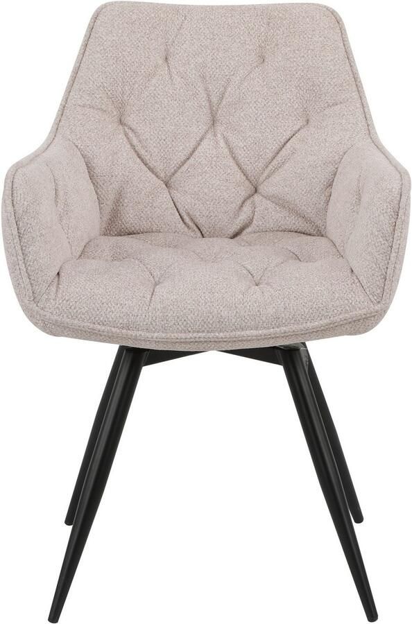 HELA Eetkamerstoel Mara Draaistoel teddy bekleding geweven stof of velvet (set) - Foto 5