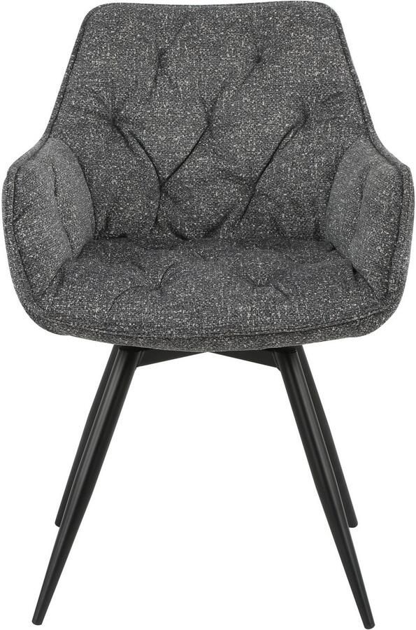 HELA Eetkamerstoel Mara Draaistoel teddy bekleding geweven stof of velvet (set) - Foto 5