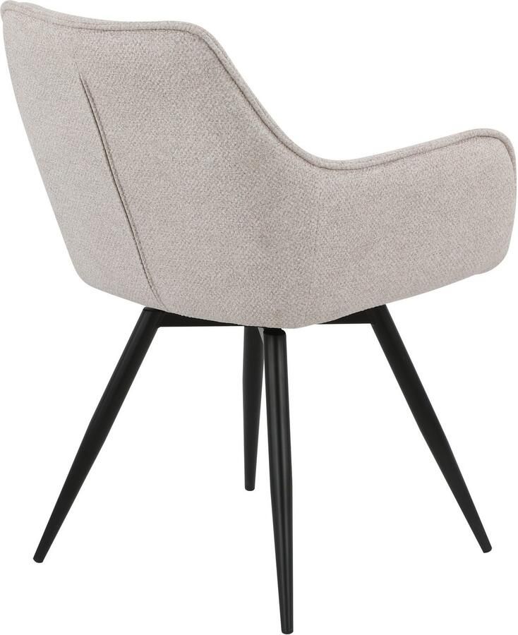 HELA Eetkamerstoel Mara Draaistoel teddy bekleding geweven stof of velvet (set)