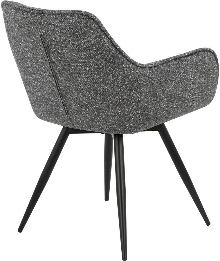 HELA Eetkamerstoel Mara Draaistoel teddy bekleding geweven stof of velvet (set)