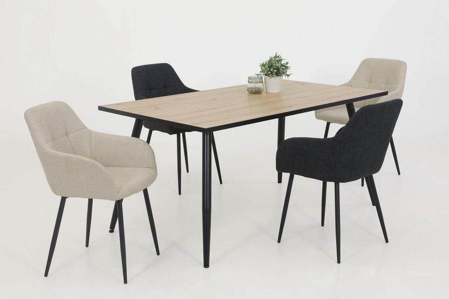 HELA Eetkamerstoel Maria Armleuningstoel schaalstoel (set 2 stuks) - Foto 4