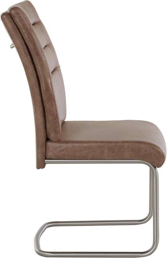 HELA Eetkamerstoel Paula vrijstaande stoel met echt rvs frame 2 of 4 stuks (set) - Foto 7