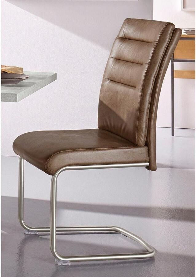 HELA Eetkamerstoel Paula vrijstaande stoel met echt rvs frame 2 of 4 stuks (set) - Foto 2