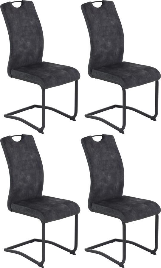 HELA Eetkamerstoel Tabea Freischwinger BESTSELLER verschillende stofkwaliteiten (set) - Foto 5